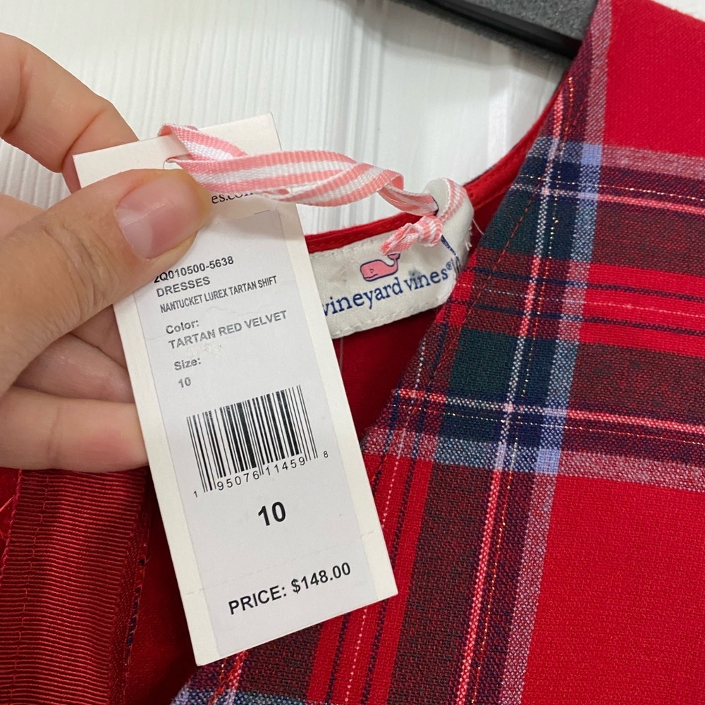 🎄🆕Vineyard Vines Tartan Shift Dress, Size 10🎄 - Picture 7 of 10